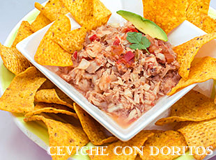 CEVICHE CON DORITOS