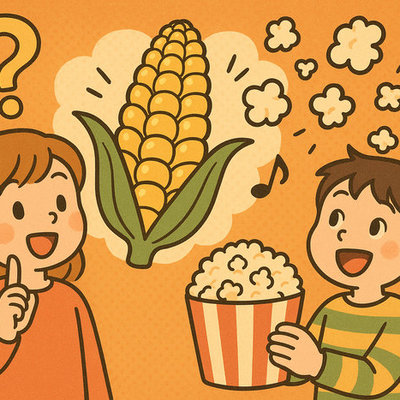 「ポップコーンは何からできてるの？」から始まる、ポップなおやつ会話 子どもと一緒に学ぼう♪弾けておいしいポップコーンのひみつって？