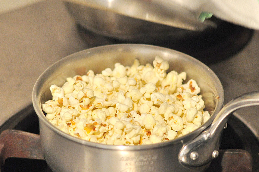 ポップコーンの出来上がり