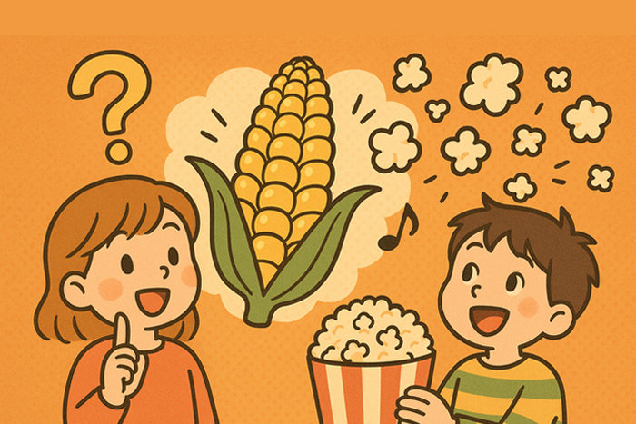「ポップコーンは何からできてるの？」から始まる、ポップなおやつ会話 子どもと一緒に学ぼう♪弾けておいしいポップコーンのひみつって？