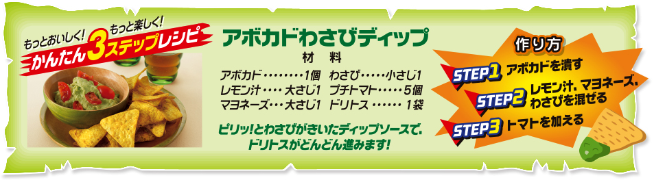 アボカドわさびディップ かんたん3ステップレシピ