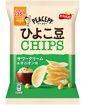 ピースピー<br>ひよこ豆チップス<br>サワークリーム＆オニオン味