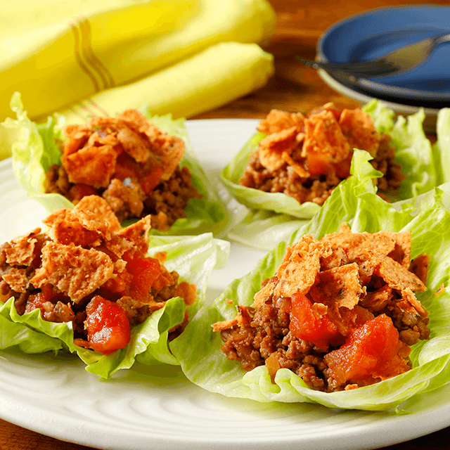 さっぱりパクパク<br>食べられる！逆さタコス